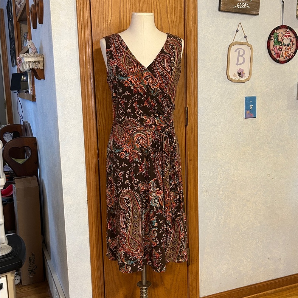 Ralph Lauren Brown Patterned Dress - Women’s Size Medium